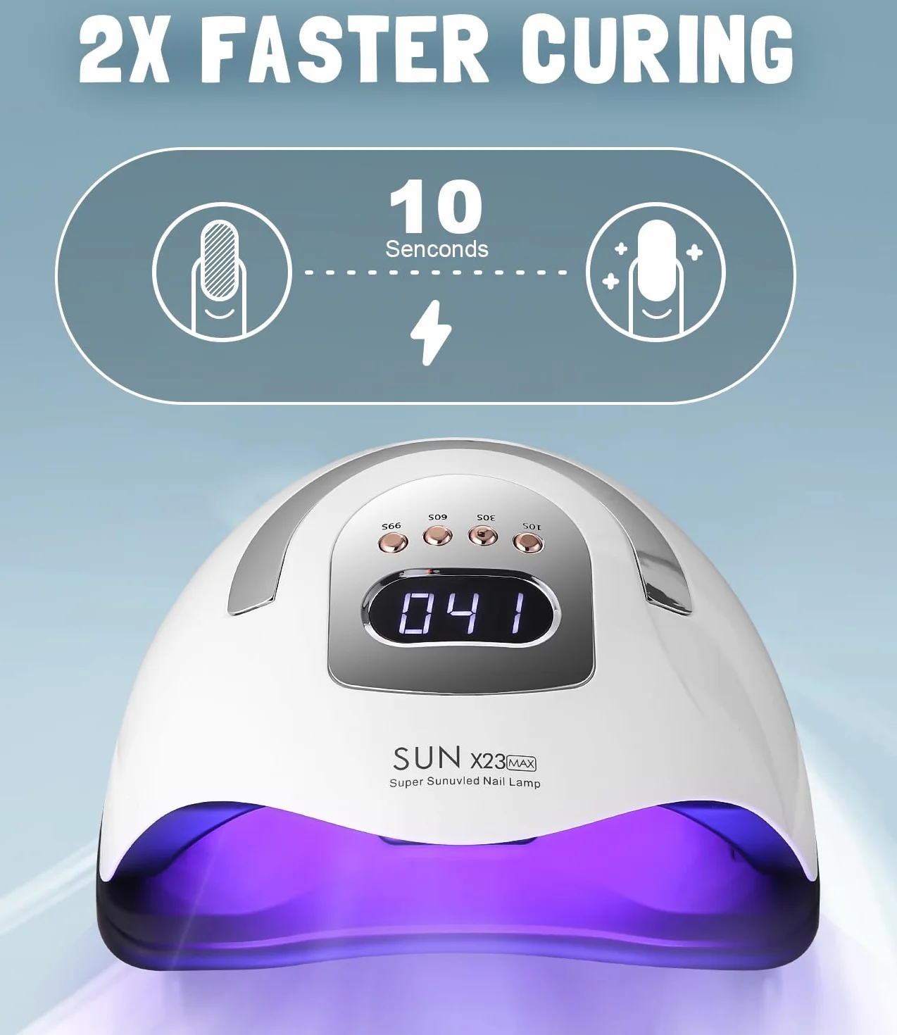 Lampada UV LED Unghie Professionale, 380W 81 sfere di lampada a LEDs, Semipermanente Curare Rapidamente Pedicure Fornetto per Tutti i Smalti, Automatico Sensore per Manicure a Casa e in Salone