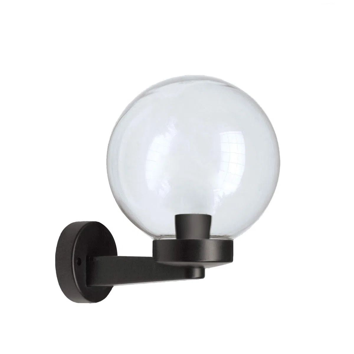 Velamp Applique da esterno con sfera trasparente - Impermeabile (IP65) – Attacco lampadina grande E27 – Ideale per montaggio all’esterno