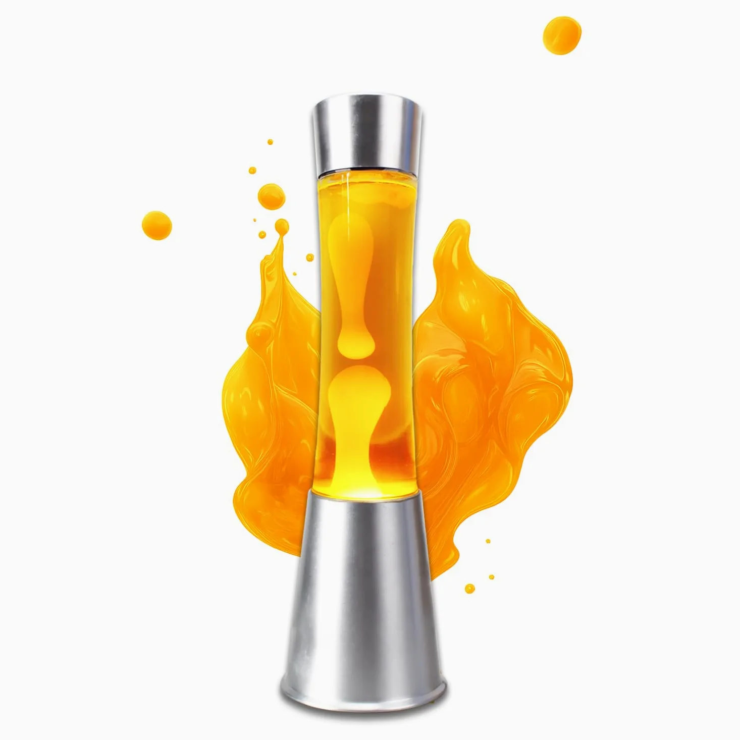 Lampada Lava Giallo - Lava Lamp | Lavalamp | Lampada Da Scrivania 38 Cm | Abat Jour Da Comodino | Lampade Da Comodino | Decorazioni Casa | Lampade Notturna Per Bambini | Regali Originali