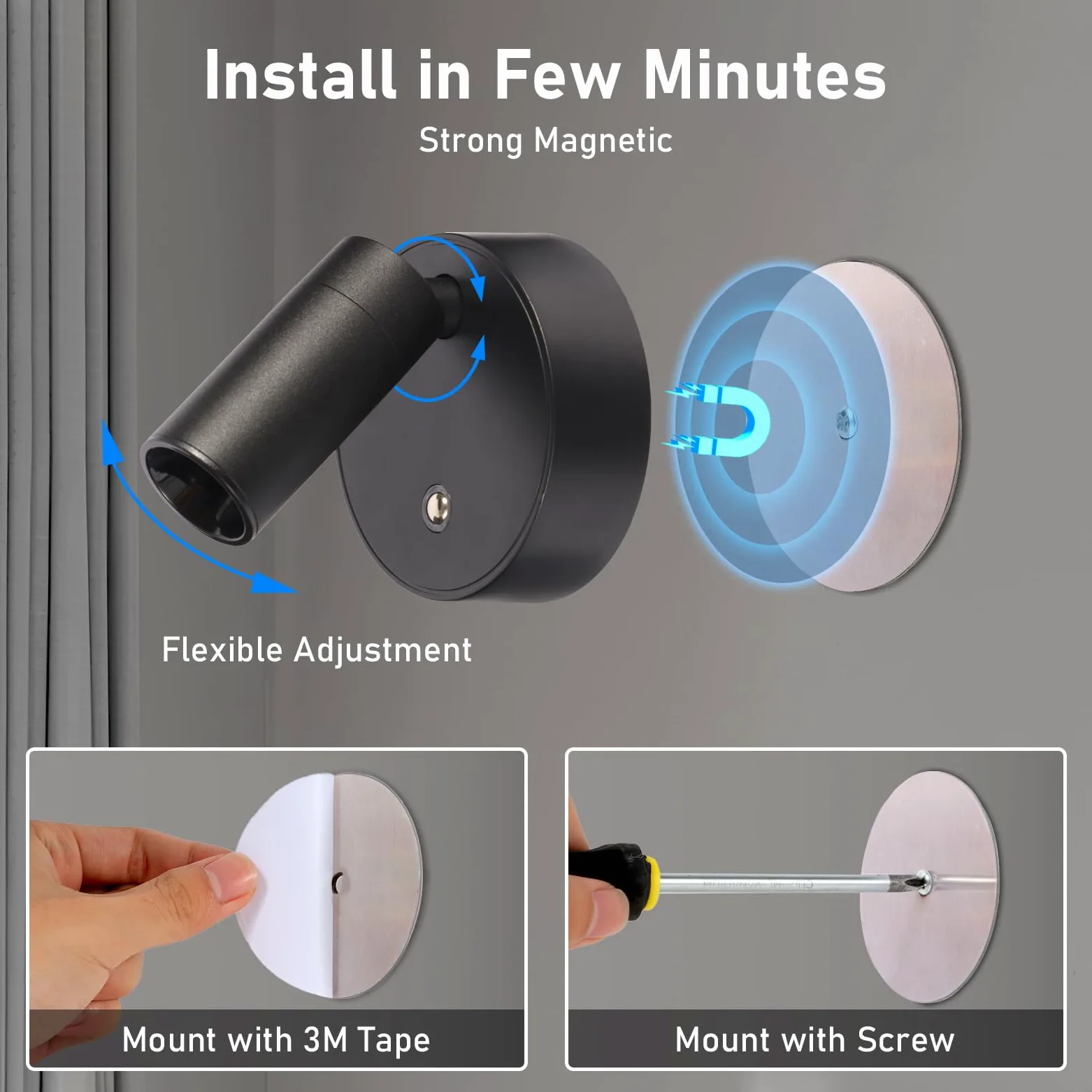 MIOBLUE Faretto LED di ricarica USB, con telecomando,3 temperature di colore, intensità variabile, wireless, con funzione timer, adatto per arte, piante, ritratti,1 pezzo