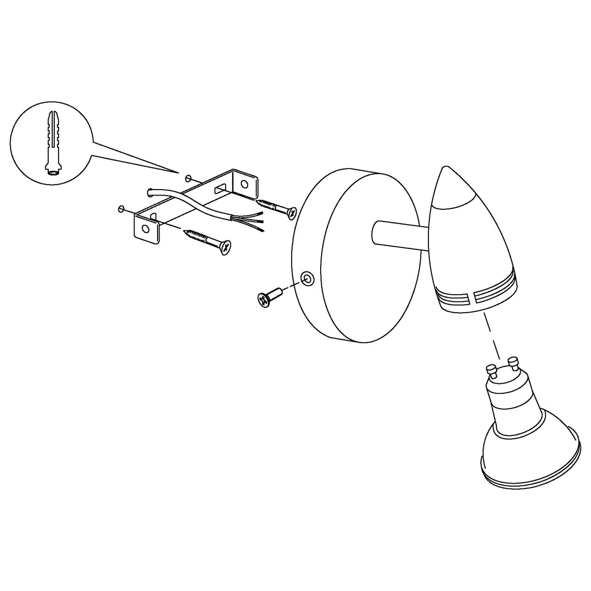 Eglo Magnum-LED faretto, Cromo