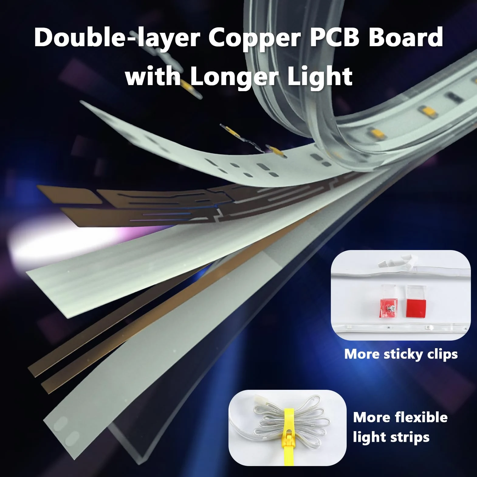 Striscia LED per esterni, 20 m, Smart IP67, musica sync, controllo app, montaggio a parete, RGB, impermeabile, per balcone, giardino, camera da letto, Natale, Halloween (No Remote Control)