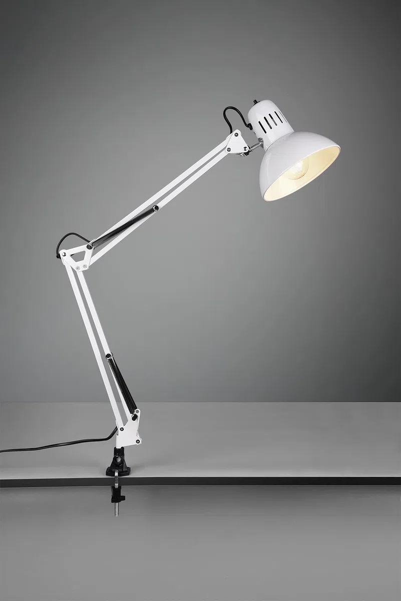 Trio Leuchten Trio 5029010-01 Lampada a Morsetto da Tavolo, 58 cm, Alluminio 40 W, 49.9 x 33 cm