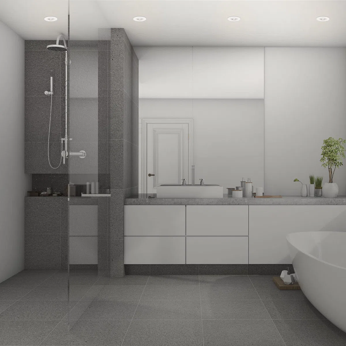 BRILONER - Set di 4 luci LED da incasso a soffitto, luci da incasso ultrapiatte, faretti da incasso per bagno, faretti da incasso per bagno IP44, bianco opaco, 90x25 mm (DxH)