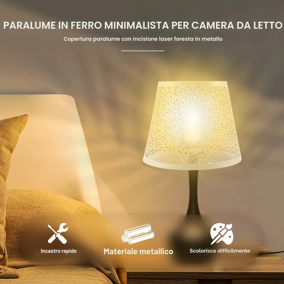 Paralume in Metallo E14 E27 Paralumi Lampade Paralume Lampada in 13x19x15 cm a Forma di Albero con Design Adatto a Qualsiasi Applique, Lampada da Tavolo o Floor Lamp Bianco