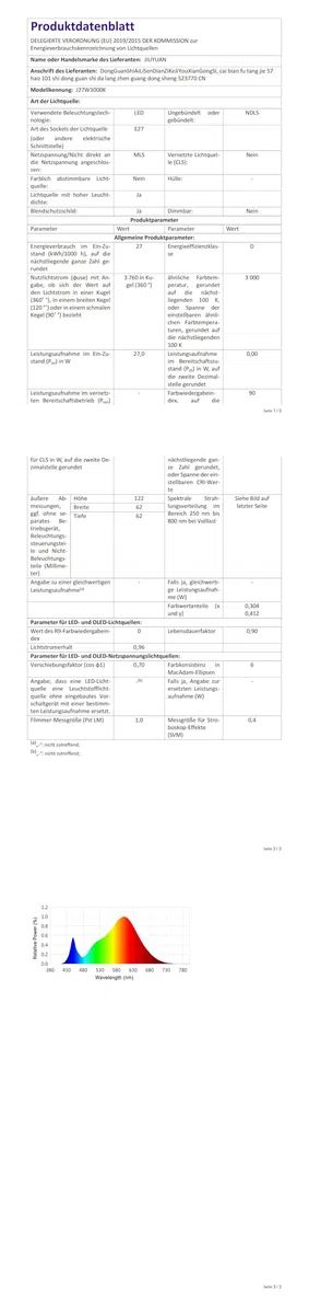 Lampadina LED E27, 27W (Equivalenti a 250W) 3000K Luce Bianca Calda 3760 Lumen, Lampadine E27 LED A60, Angolo del Fascio di 360 Gradi, Non Dimmerabile, Lampada LED, Pacco da 2