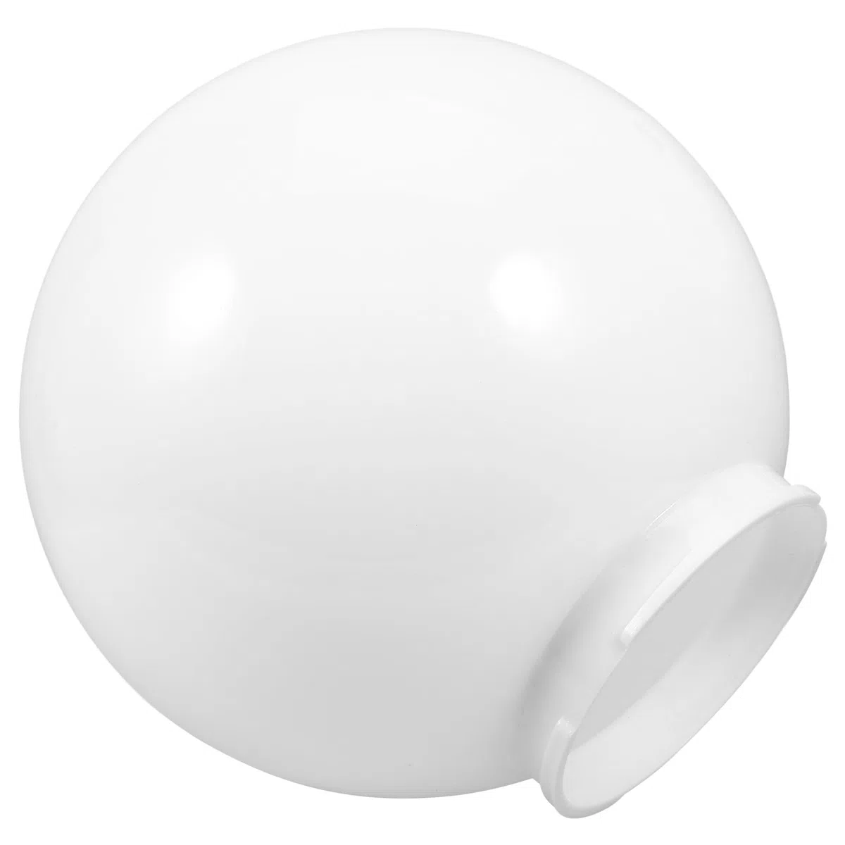HANABASS Paralume Sferico in Acrilico Bianco Latte per Esterni, Coprilampada a Globo Diametro 25 Cm Modanatura, Accessorio per Lampada da Giardino e Decorazione Luminosa Elegante