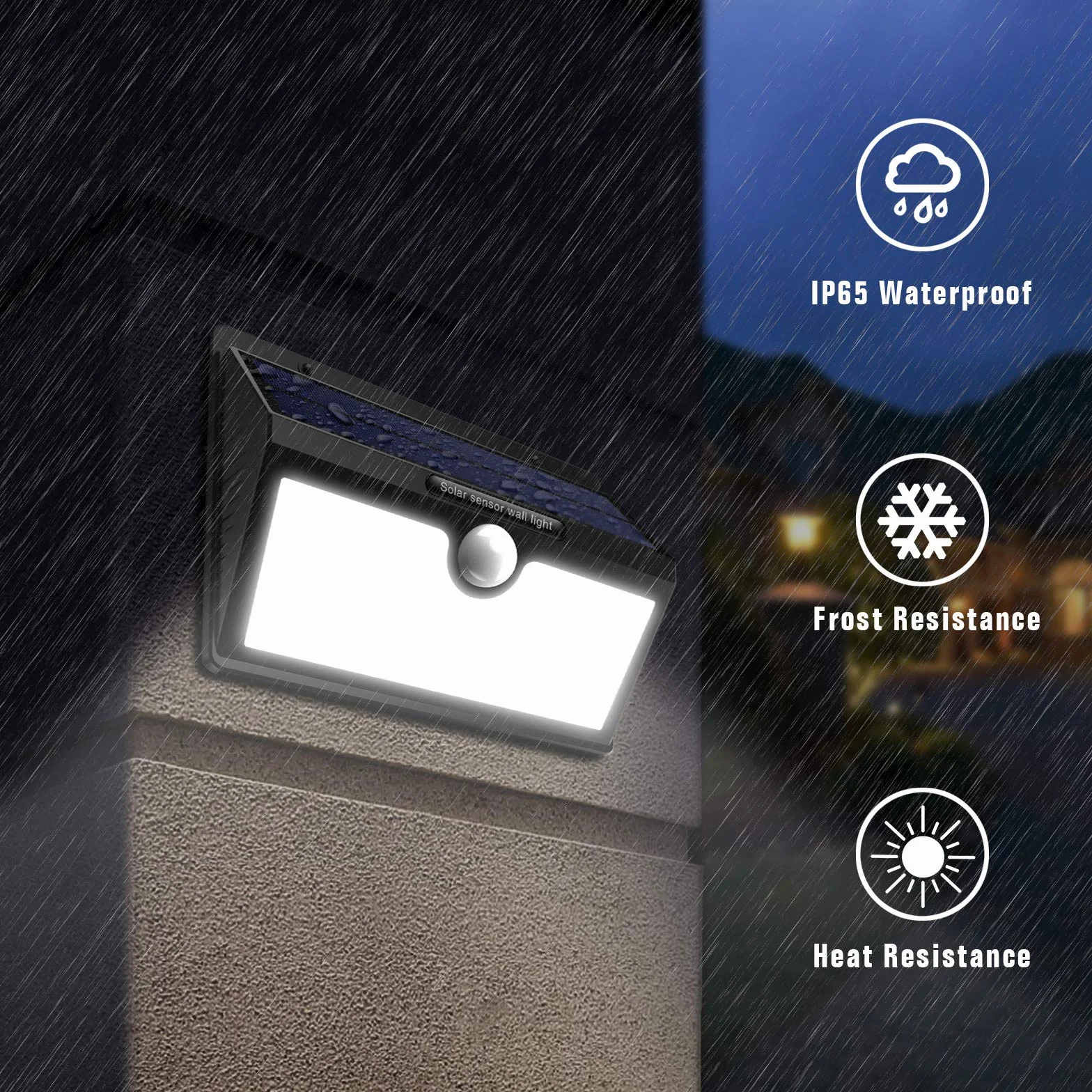 Luci Solari Esterno, 78 LED Super Luminosa con Sensore di Movimento Impermeabile Wireless Luce da Parete con 3 Modalità Lampade di Sicurezza per Giardino