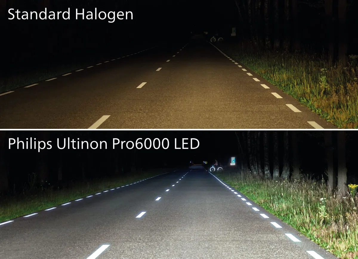 Philips automotive lighting Ultinon Pro6000 H4-LED Lampada LED omologata, 230% più luminosa, 5.800K, set di 2