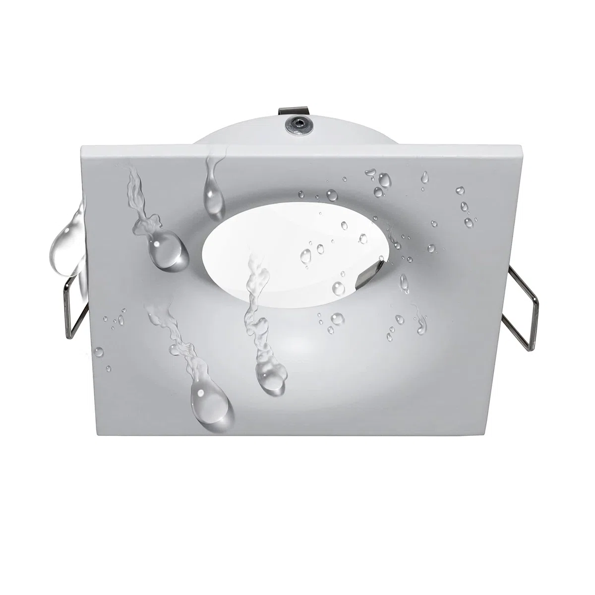 Planetitaly Faretto LED cromoterapia IP65 lampada GU10 6W 230V incasso 7cm RGB luce multicolore box doccia sauna (Quadrato, RGBW+3000K)