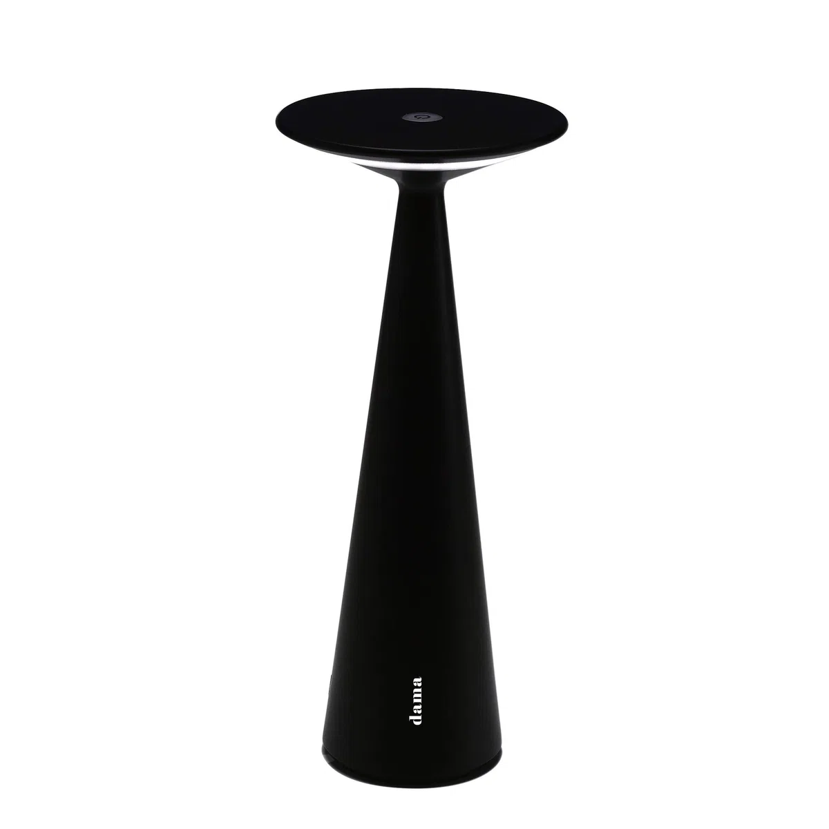 Zafferano - Dama Lampada LED Dimmerabile da tavolo in alluminio, Protezione IP54, Uso Interno/Esterno, H29cm, Plug EU - Nero