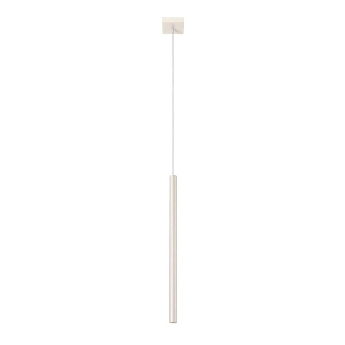 SOLLUX lighting Lampada Da Soffitto Lampada Da Sospensione Di Acciaio 1 Paralume 8 x 8 x 114 cm Beige Pastelo