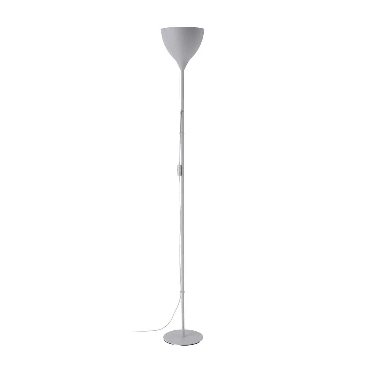Eglo Vilastrosi-E - Lampada da terra per soggiorno, illuminazione indiretta, piantana in plastica e acciaio, colore argento, attacco E27