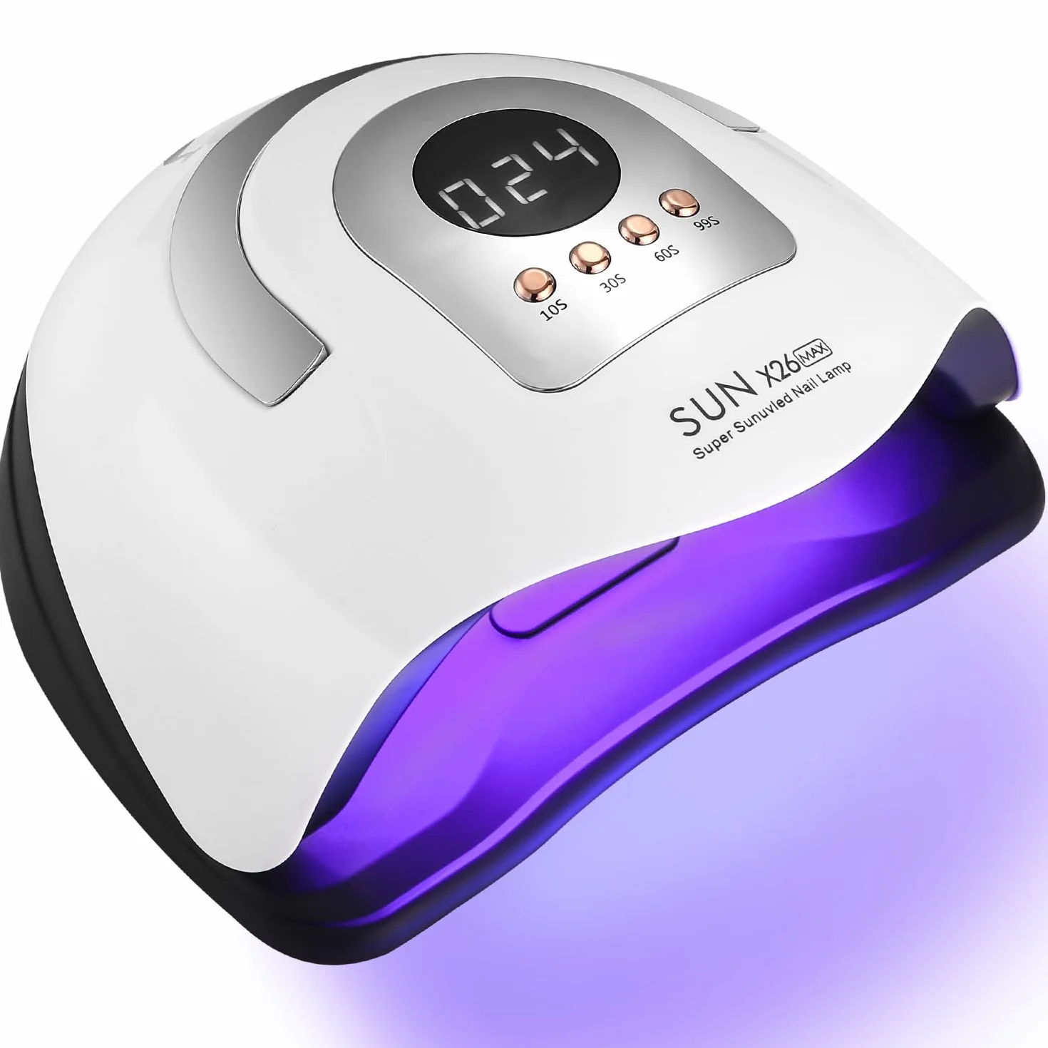 Lampada UV LED Unghie Professionale, 380W Semipermanente Curare Rapidamente Pedicure Fornetto Unghie per Tutti i Smalti, Automatico Sensore e Schermo 4 Timer per Manicure a Casa e in Salone
