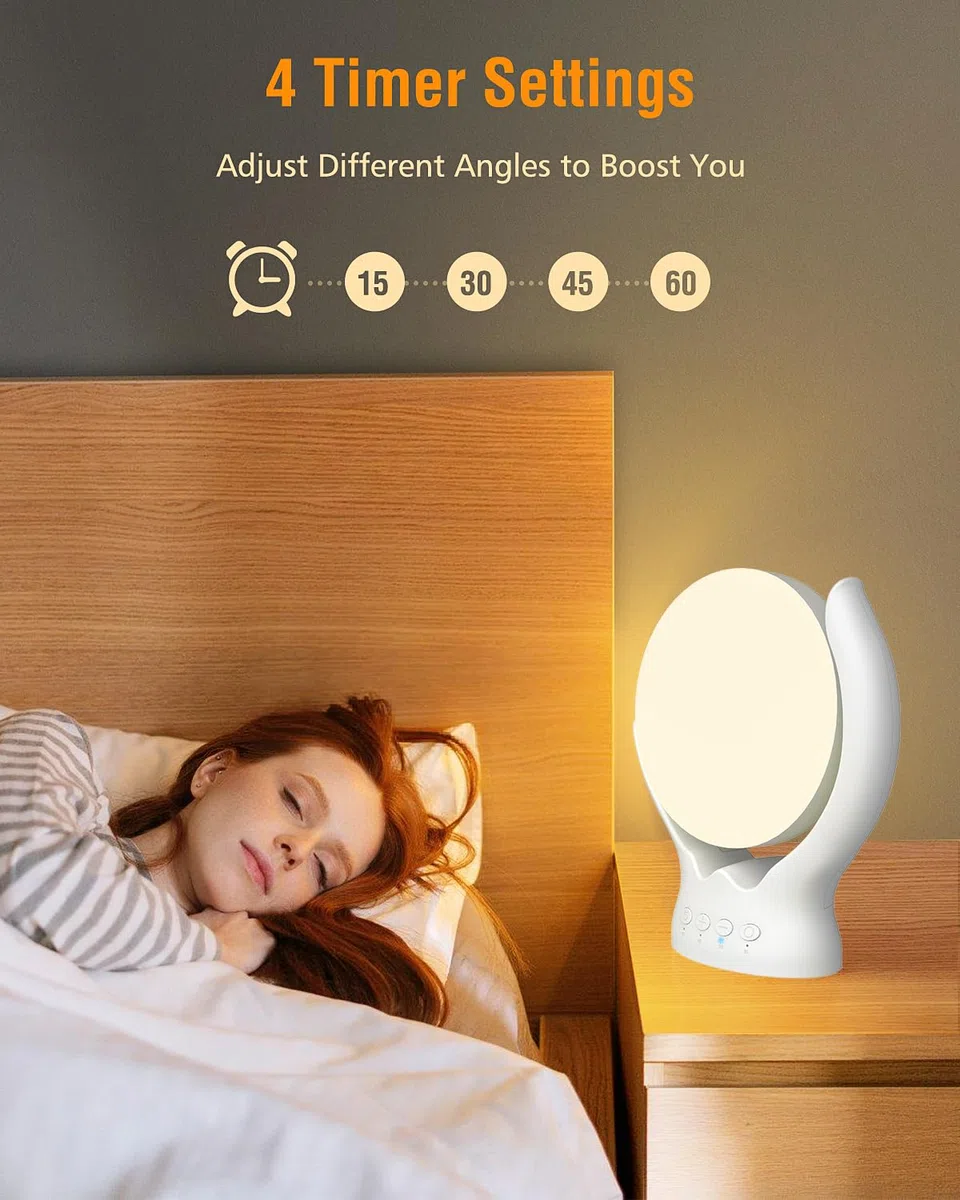 Lampada per luce diurna, lampada per terapia della luce da 10000 Lux senza UV, (Bianco)