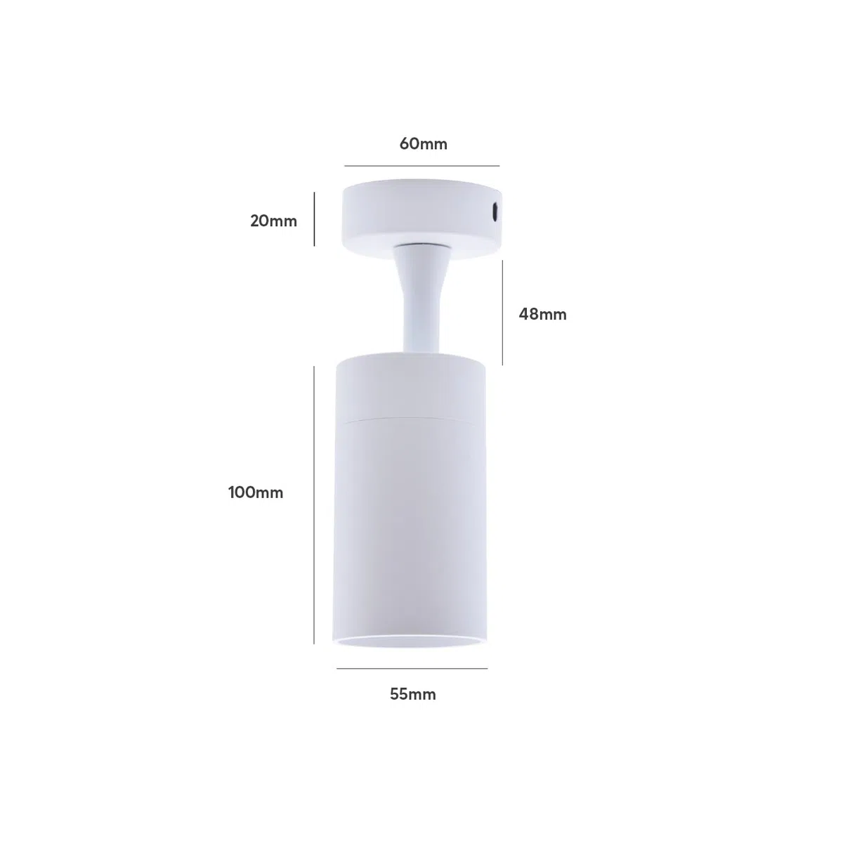 Eurekaled Portafaretto da soffitto o parete GU10 - Faretto spot orientabile 360° con fascio direzionabile - Lampadina intercambiabile - Per soggiorno, cucina, corridoio - IP20 (Bianco)