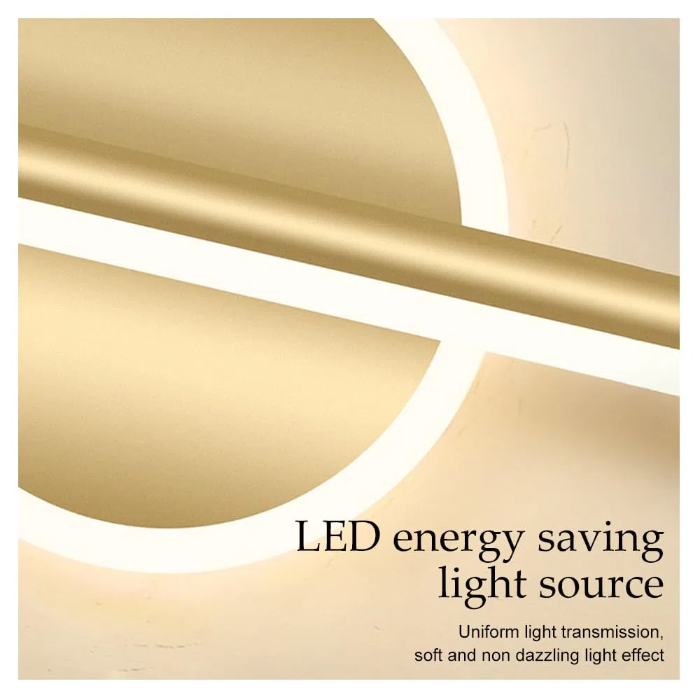 Lampada da Parete a LED per Il Bagno con Finitura in Oro, Lampada da Specchio, Lampada da Parete lineare Moderna, Illuminazione per specchi da toeletta, lampade da Parete per Il TR