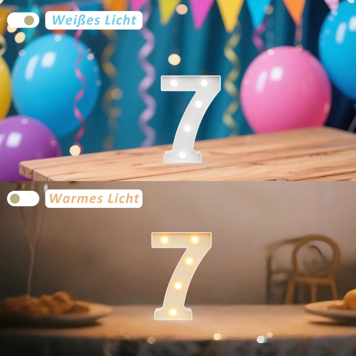 Ledido Numeri luminosi a LED per tendone, numeri freddi e caldi, per decorazioni per il 18° compleanno, luci a LED per anniversario di matrimonio, laurea, casa, camera da letto, tavolo, decorazione