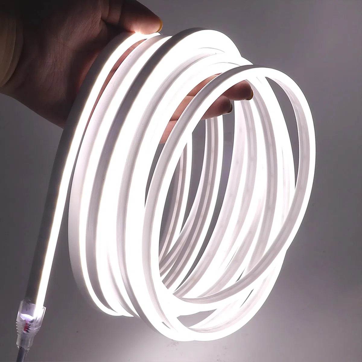 KISUFU 12V Neon Striscia di Luce Solare Outdoor,SMD 2835 120 Led/m IP67 impermeabile Striscia luminosa a energia Solare con telecomando,8 modalità, Strisce luminose per giardino, portico,casa,patio