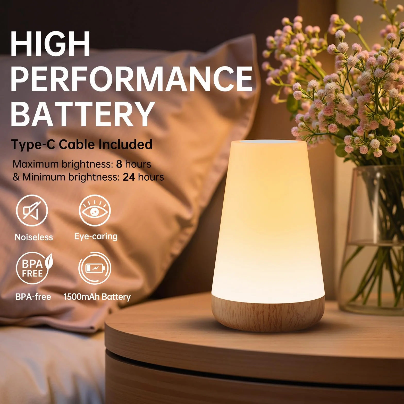 Touch Lampada da Comodino con Telecomando, LED Lampada da Tavolo Senza Fili con 13 Colori, Luce Notturna Bambini per Camera da Letto, Cameretta dei Bambini Soggiorno
