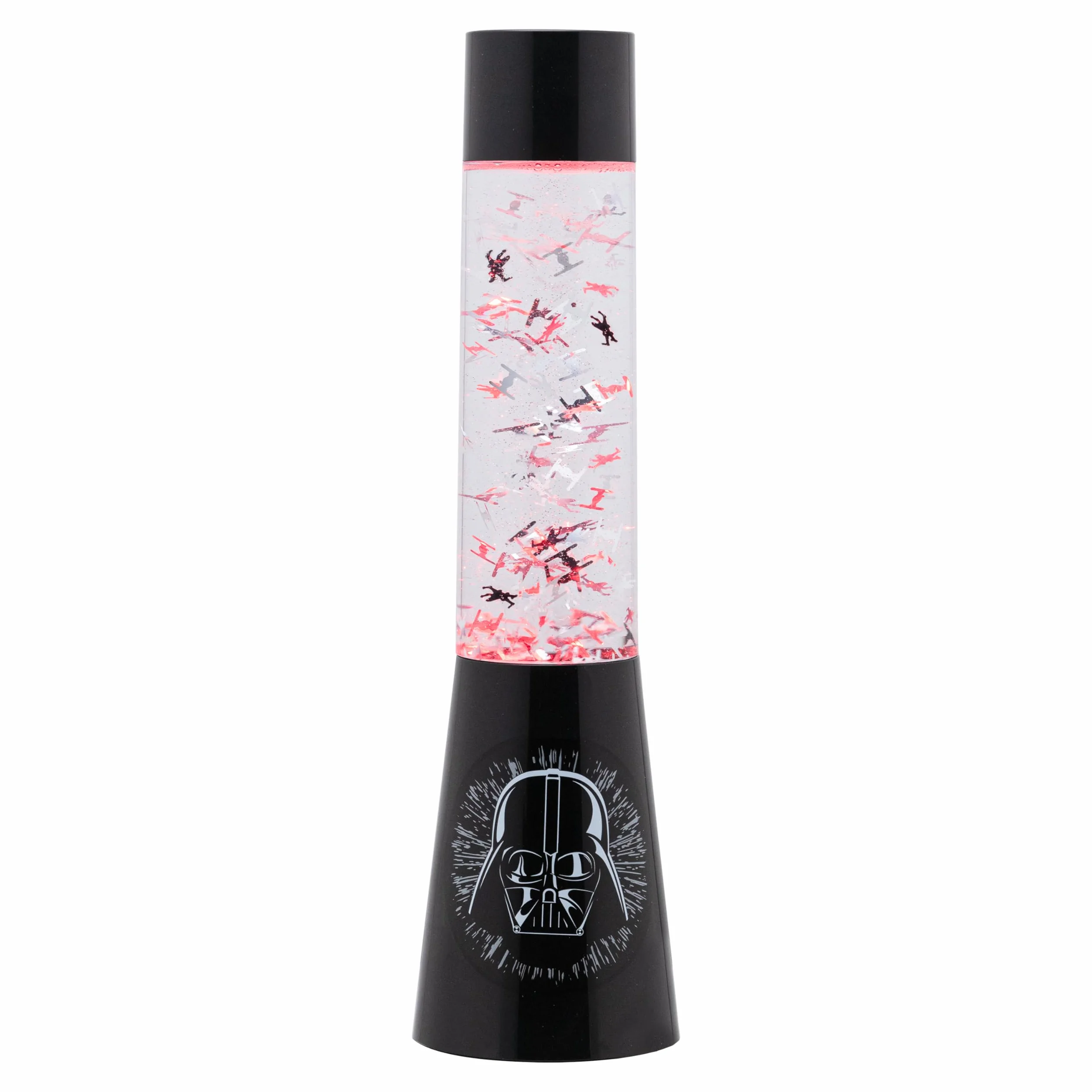 Lampada Glitter Darth Vader Star Wars Con Astronavi Fluttuanti, Decorazione da Camera da Letto