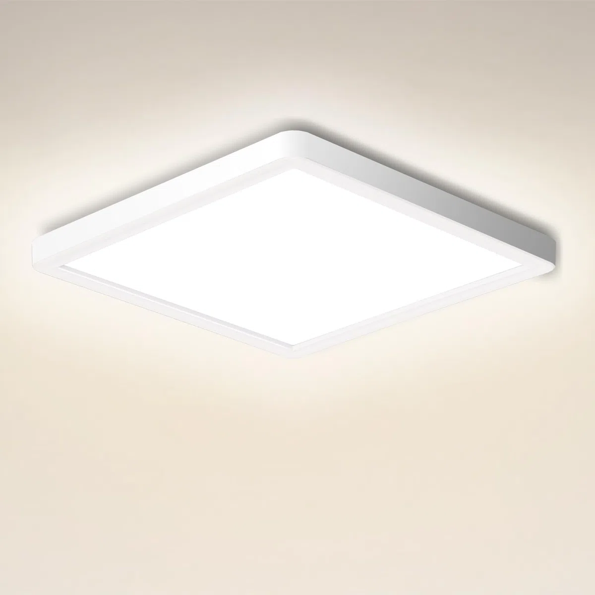 Ouyulong Plafoniera a led Quadrato, 18W 4000K 1620LM 23cm IP44, Adatto per soggiorno, camera da letto, bagno, cucina, seminterrato, corridoio, balcone (1 Pc)