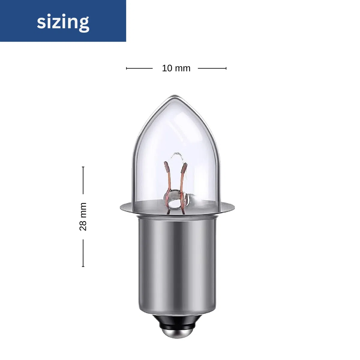 TBE LIGHTING Lampadine di ricambio per torcia allo xeno da 18 V, a risparmio energetico, compatibili con luci Makita da 18 Volt / presa base P13.5S, luce bianca per fari, torce, torce, torce
