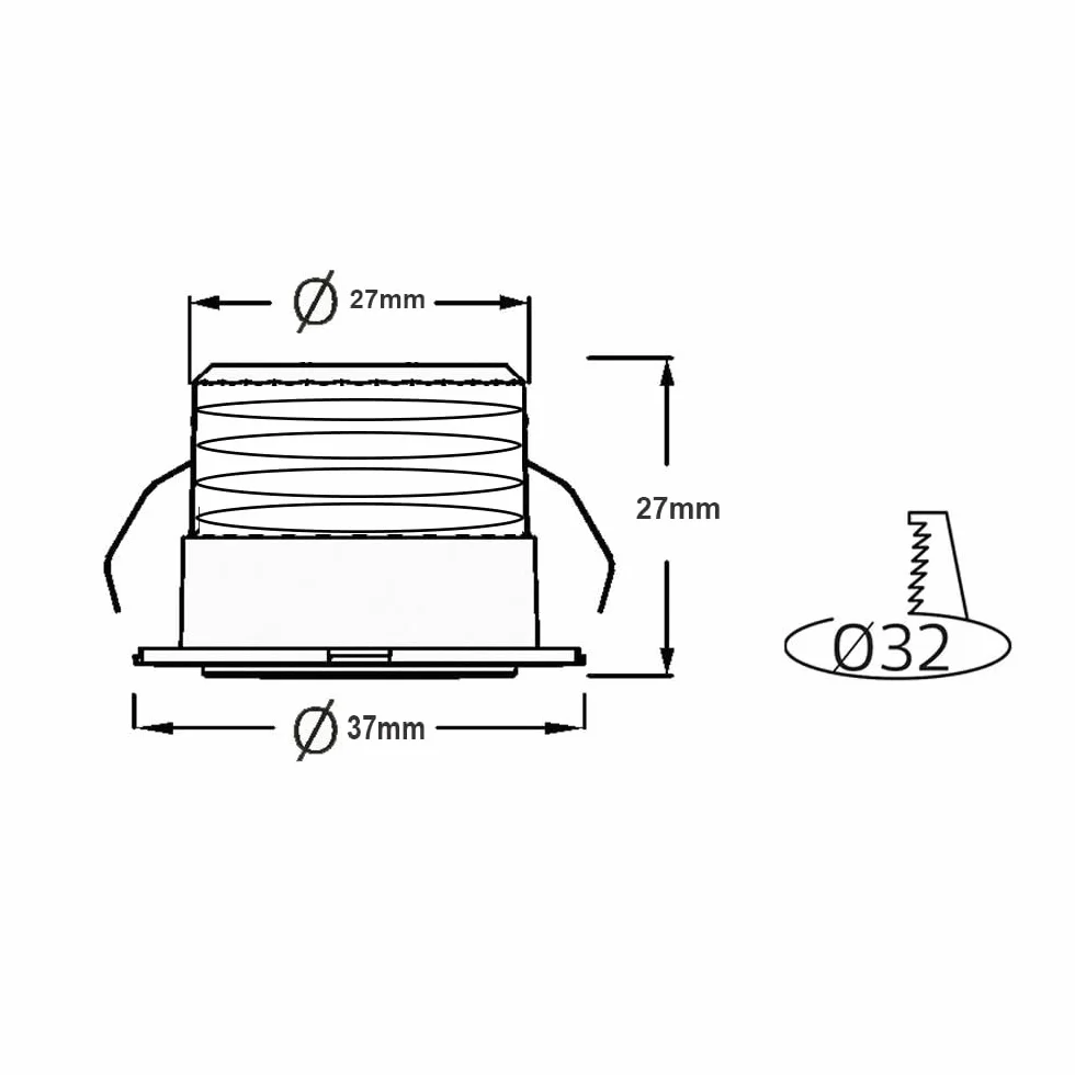 Set di 6 mini Faretti da incasso 3W Luce Bianca Calda Alluminio Spots con trasformatore