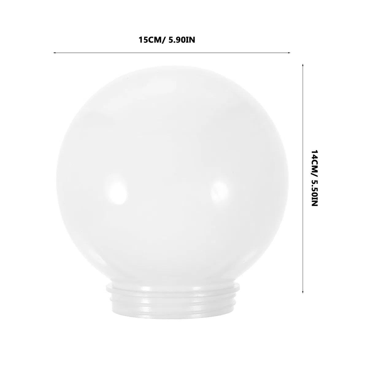 Paralume a sfera in acrilico di ricambio, paralume a sfera, per ventilatori da soffitto, in acrilico, per lampade a sospensione, applique da parete