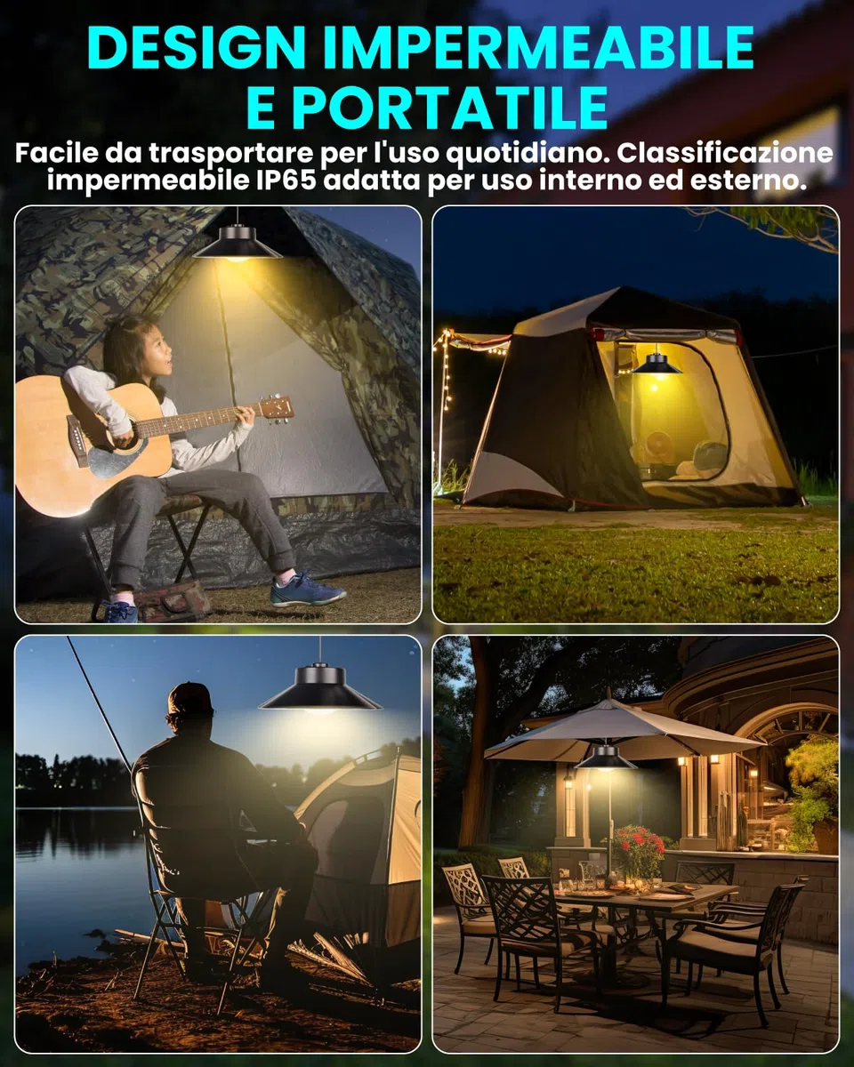 Lampada Solare Sospesa da Esterno, Lampade Solari Pendenti per Esterni, 3 Temperature di Colore con Timer, Telecomando, Regolazione della Luminosità, Impermeabile IP65, Lampade Solari Pendenti