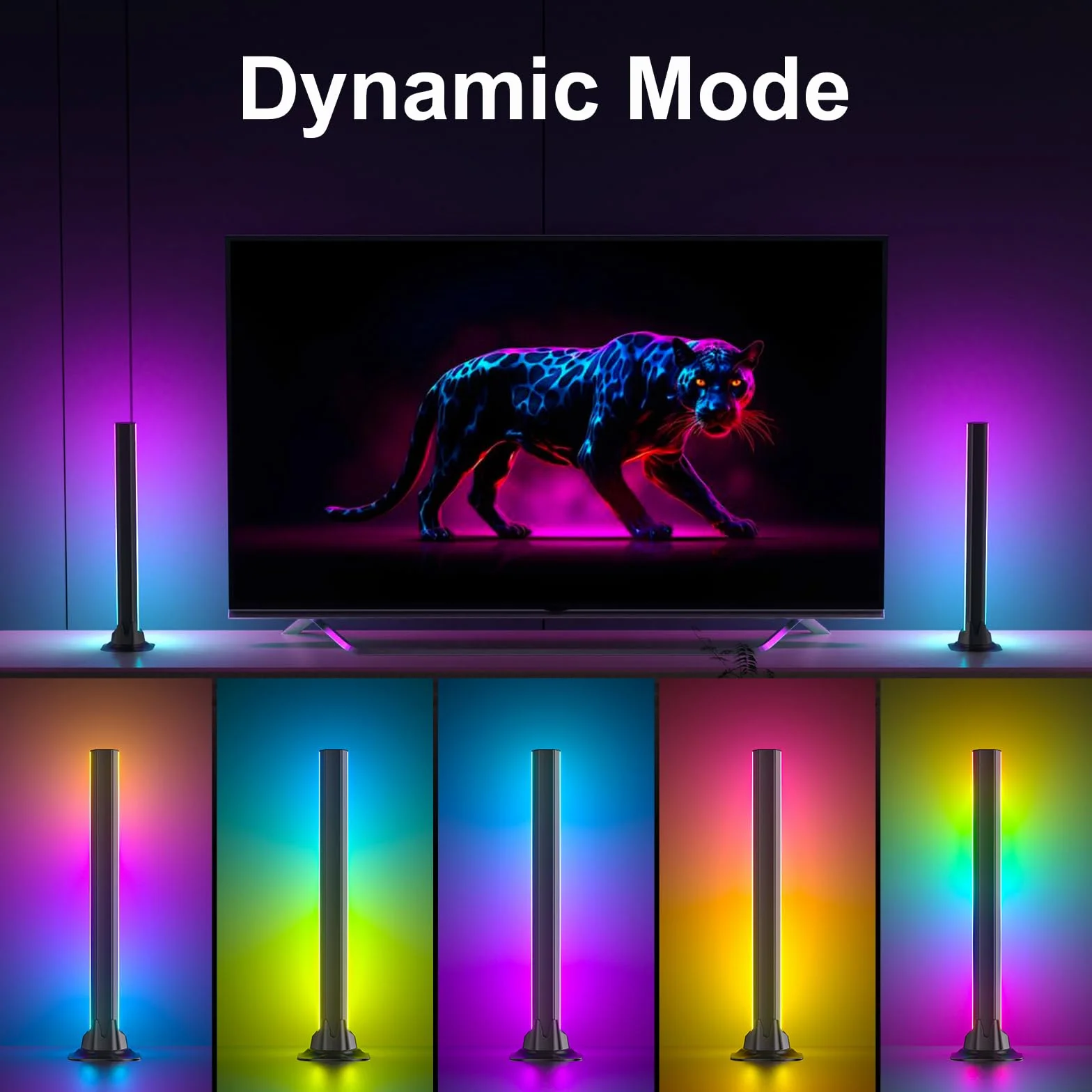 Barre LED RGBIC 32cm a 300°, Luci Scrivania Gaming e Retroilluminazione TV Intelligente, Lampada Monitor PC con Sincronizzazione Musicale, Controllo App USB 5V, Accessori Postazione
