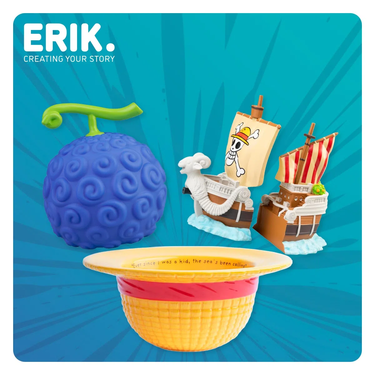 Grupo Erik: Lampada One Piece Gom Gom Fruit | Lampada Frutto del Diavolo One Piece, ricaricabile con cavo USB o batterie, One Piece Gadget, Accessori Scrivania Gaming, Accessori Anime