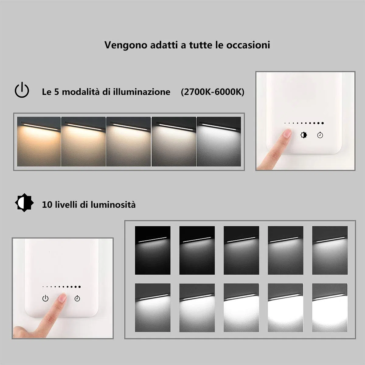 oxylops Lampada da Scrivania LED Protezione Degli Occhi, lampada Touch Control Pieghevole per cameretta,ufficio, con porta di ricarica USB, 10 livelli di luminosità 5 modalità di illuminazione (T13)