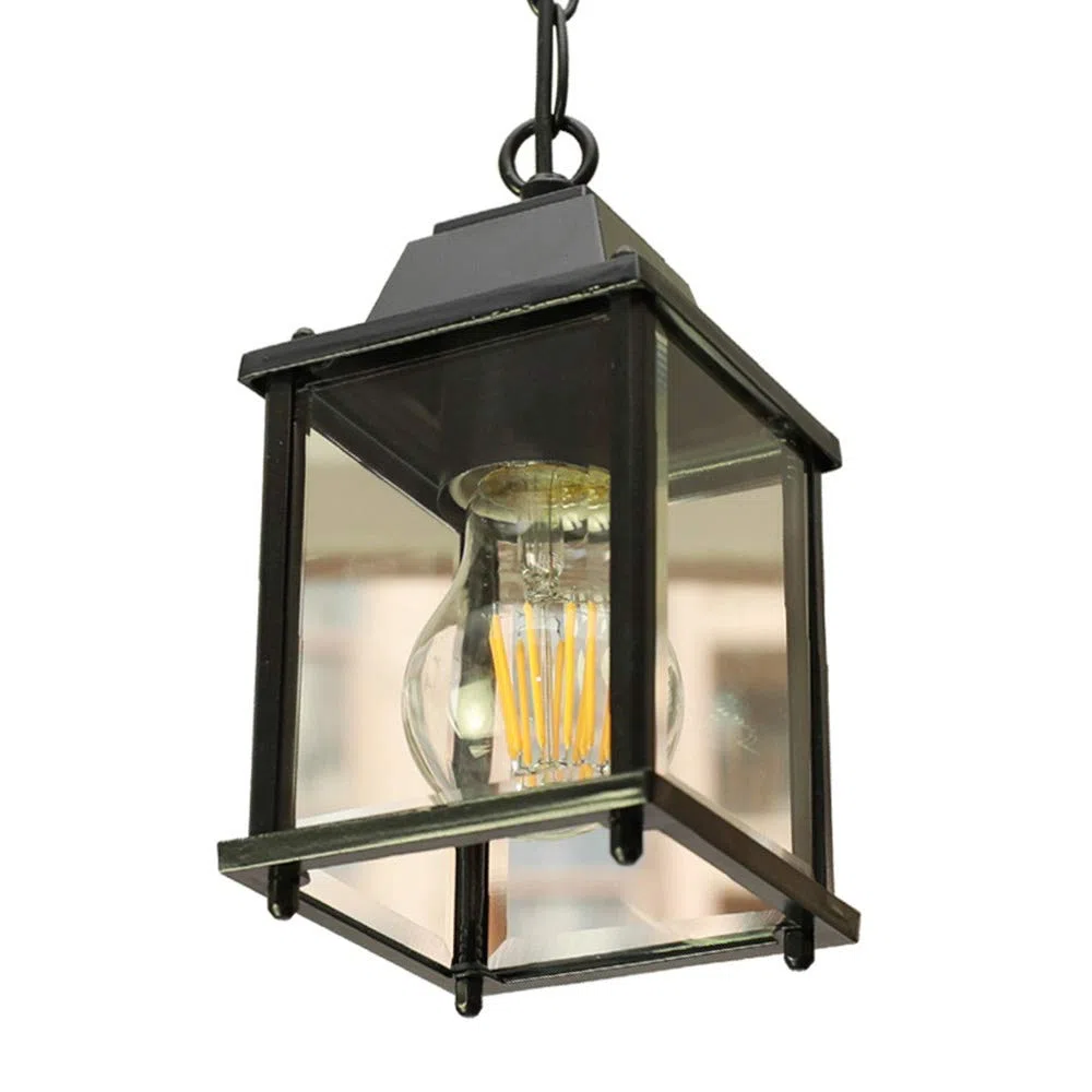 Europea romana all'aperto Villa Giardino impermeabile Lampadario Gazebo Balcone casa Cortile in alluminio E27 Lampada a sospensione a soffitto Creativo regolabile Luce di sospensione del corridoio (A)