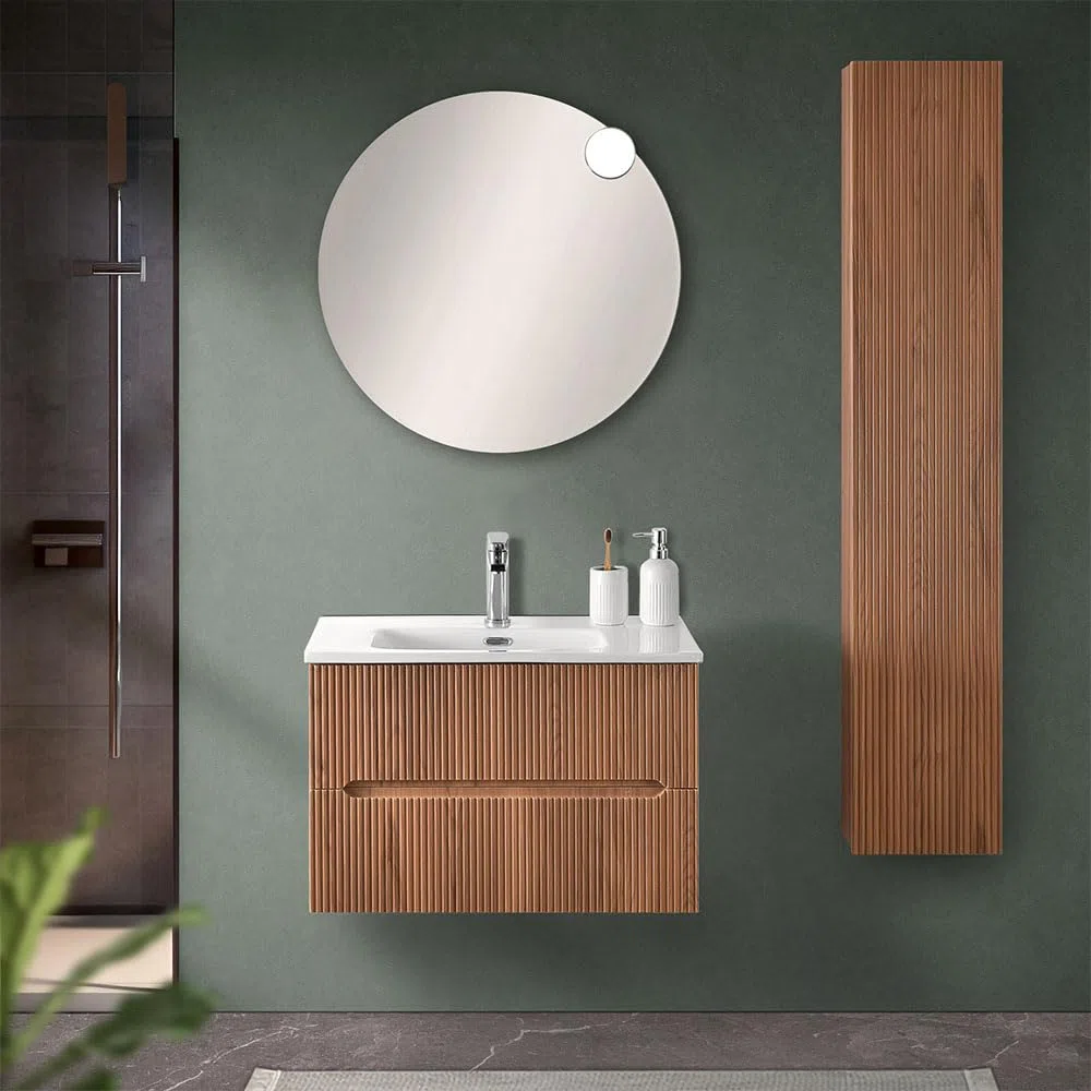Inbagno Lampada specchio bagno LED, installazione su specchio a filo, luce naturale (Stile 3)