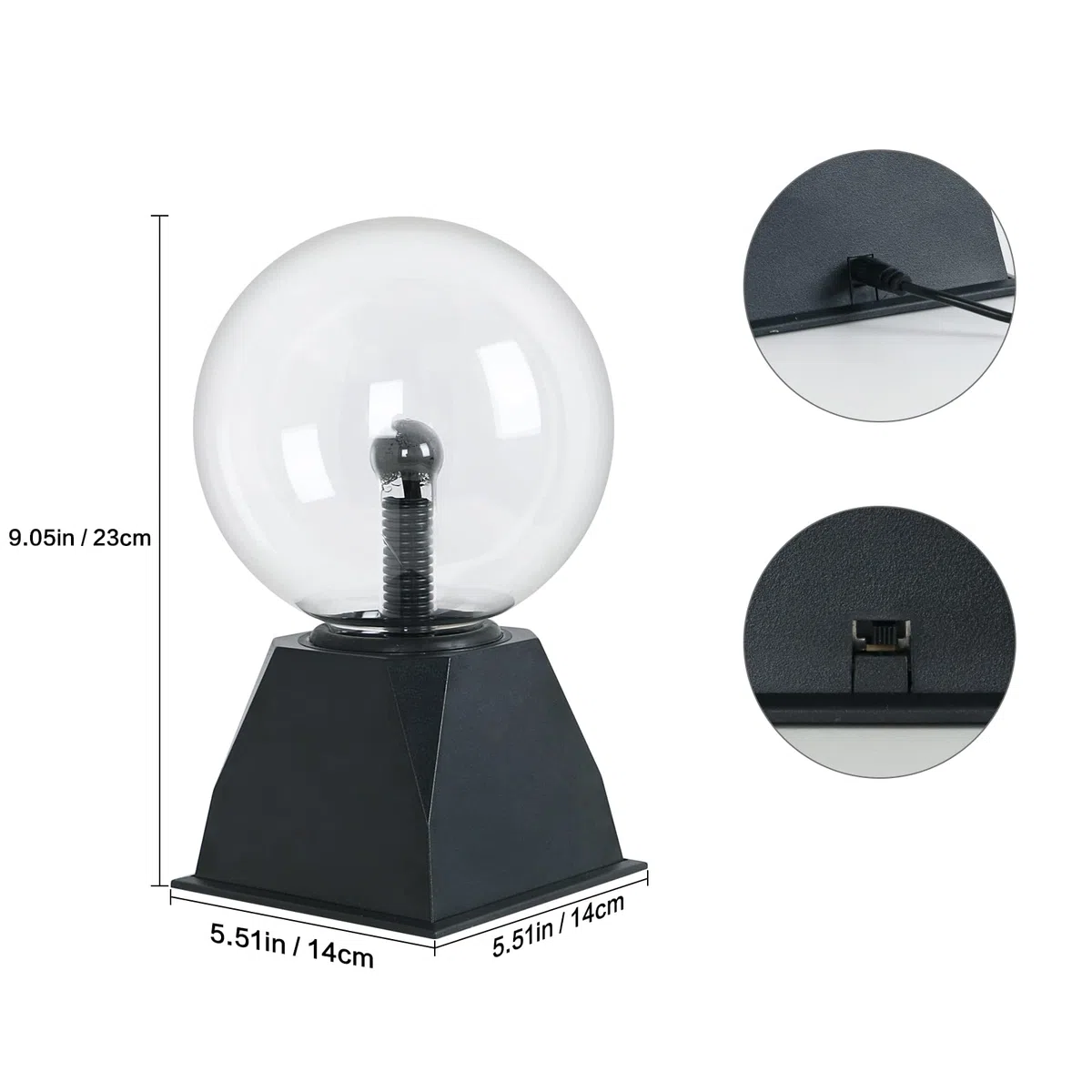 Riserva Sfera al Plasma Magica, 6 Pollici Lampada a Sfera al Plasma Sound Sensitive Touch, Sfera Luminosa Magica per Feste, Decorazioni, Prop, Home, Rossa