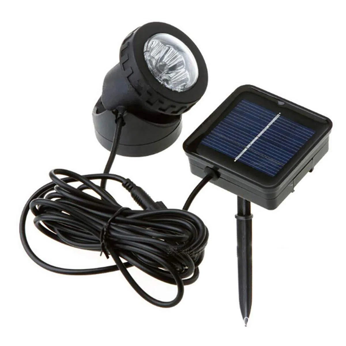 Luce Solare Subacquea per Laghetto,KINGCOO Impermeabili 6LED Lampade Sommergibili Proiettore Faretto Faretto Acquario Luce per Giardino Piscina Cortile Paesaggio Illuminazione Esterna (Bianco)