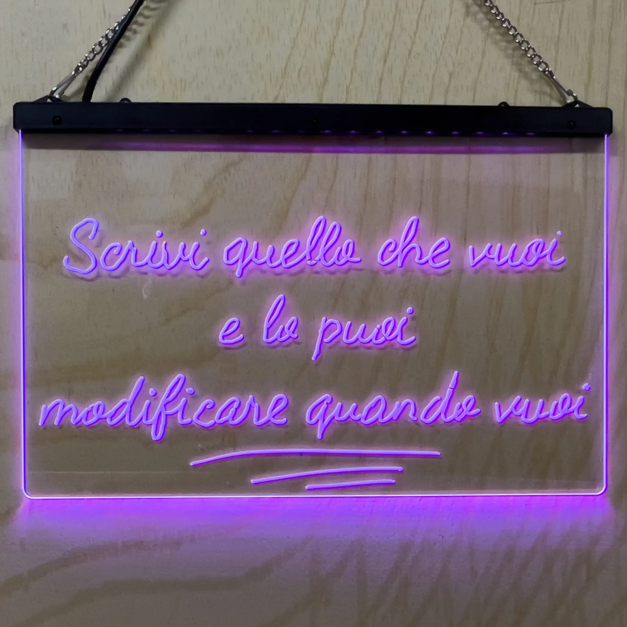 Insegna a led personalizzabile da te tabella luminosa personalizzata luce multicolore per locali bar uffici feste on air o semplice comunicazione
