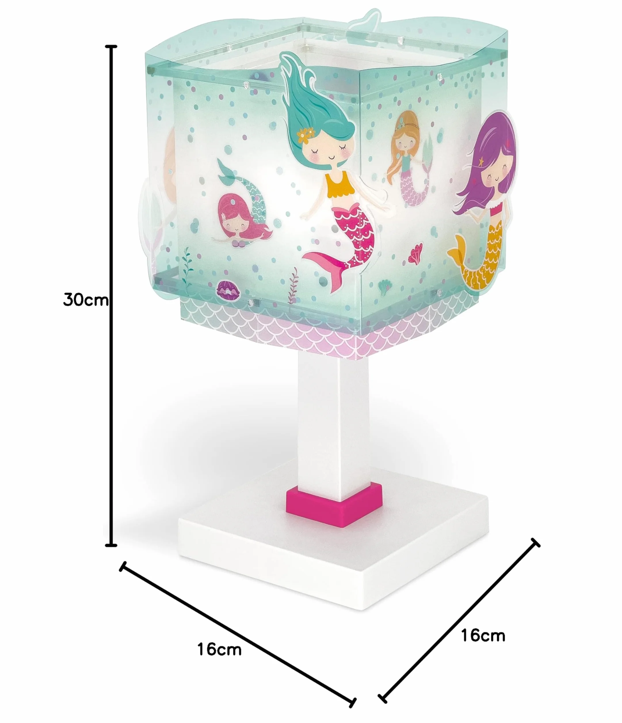 Dalber Lampada da tavolo o comodino per bambini Mermaids Sirene
