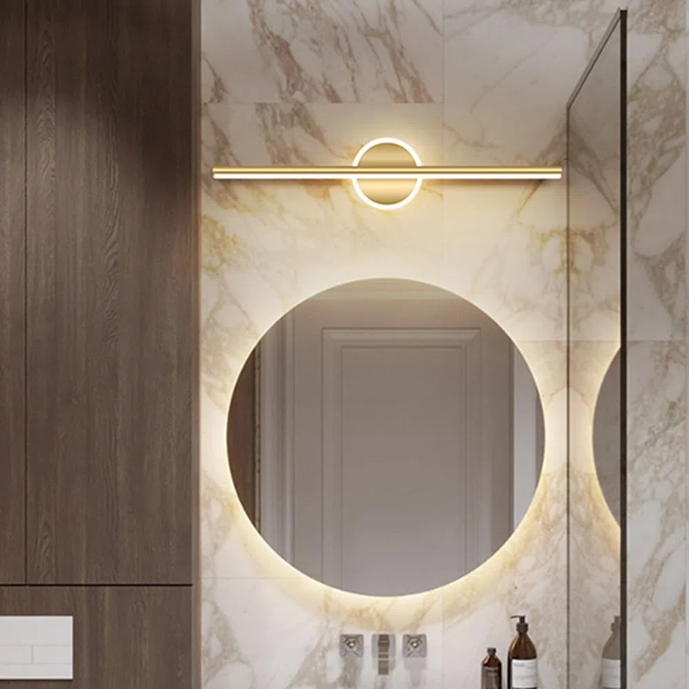Lampada da Parete a LED per Il Bagno con Finitura in Oro, Lampada da Specchio, Lampada da Parete lineare Moderna, Illuminazione per specchi da toeletta, lampade da Parete per Il TR