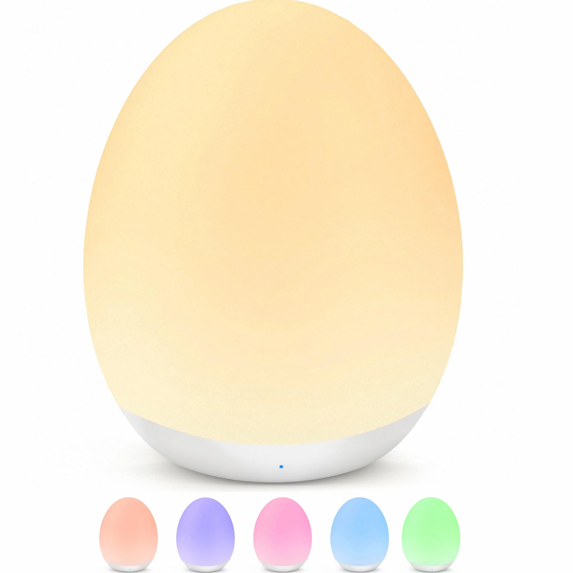 MediAcous Luce Notturna LED Neonati Bambini con Timer, Luce da Allattamento con 8 Cambi di Colore e Funzione Dimmer, Luce Notturna USB Ricaricabile con Timer da 1 Ora e Controllo Touch