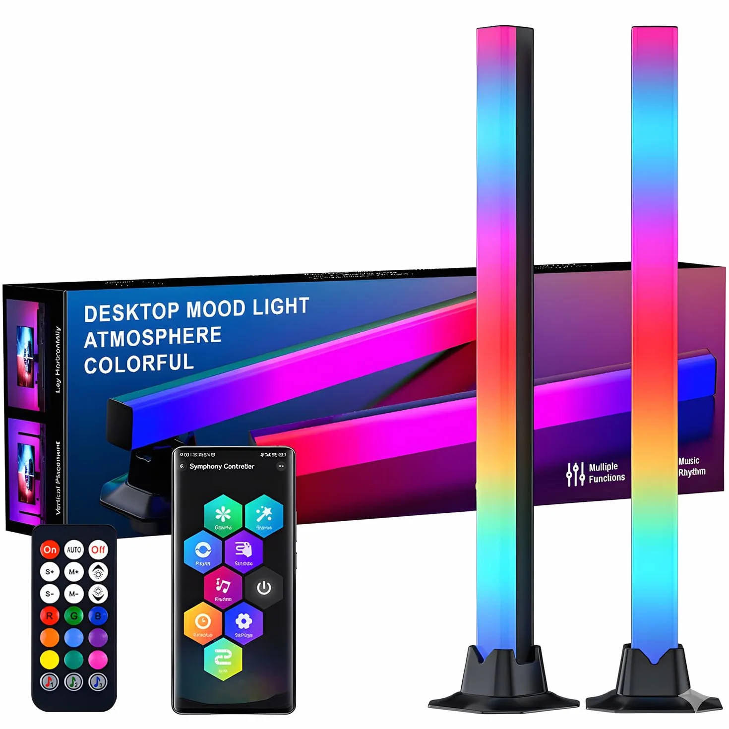 Barre LED RGBIC da Scrivania 42 CM, Luci TV Retroilluminazione Intelligente USB con Sincronizzazione Musicale e Controllo APP, Lampada da Gaming a 270° per PC, Monitor, Accessori Gaming Room