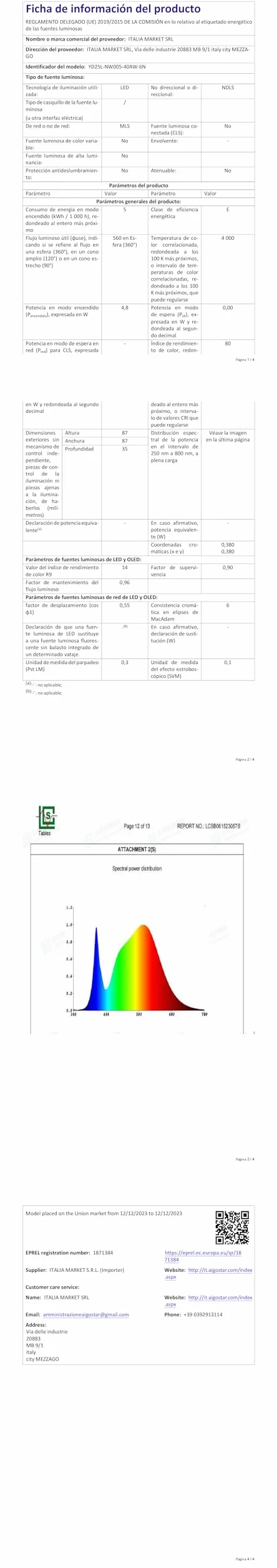 Aigostar Faretti LED da Incasso per Cartongesso, 4.8W 560LM IP65 Impermeabile, Faretto LED Incasso, Luce Naturale 4000K, Faretti Incasso Cartongesso, Diametro Foro Ø68mm, AC 220-240V, Set di 6