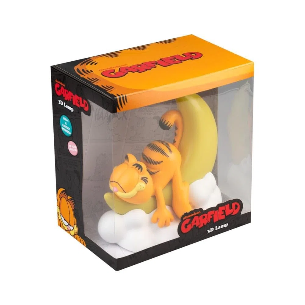 Grupo Erik Lampada Garfield Gadget Room - Lamp Decorativa Statua│ Con luce LED : USB o Batterie - Regalo Merchandising Ufficiale Garfield (34x19x15 cm)