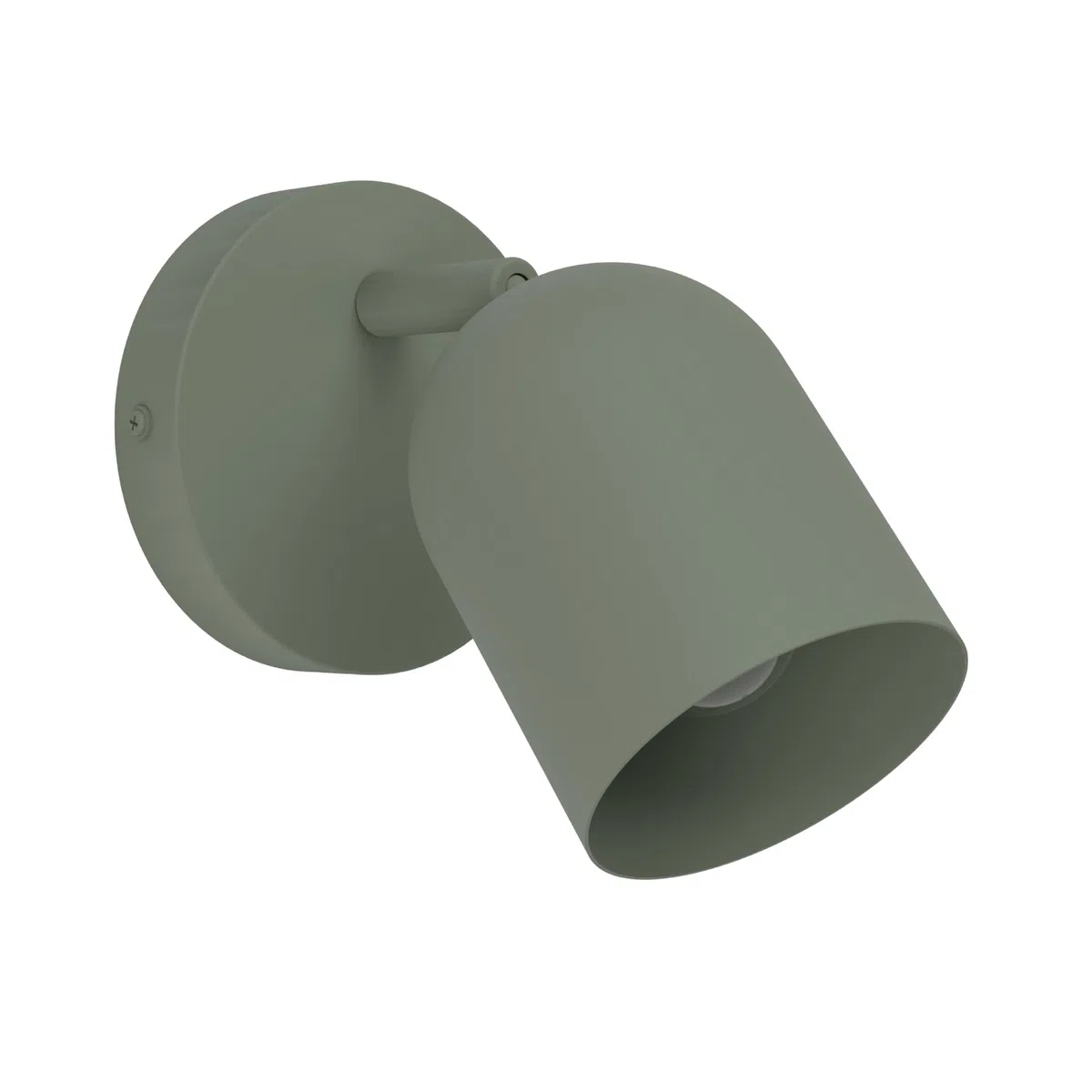 Eglo Tilston - Lampada da parete interna con faretto orientabile in acciaio di colore verde scuro, lettura attacco E14