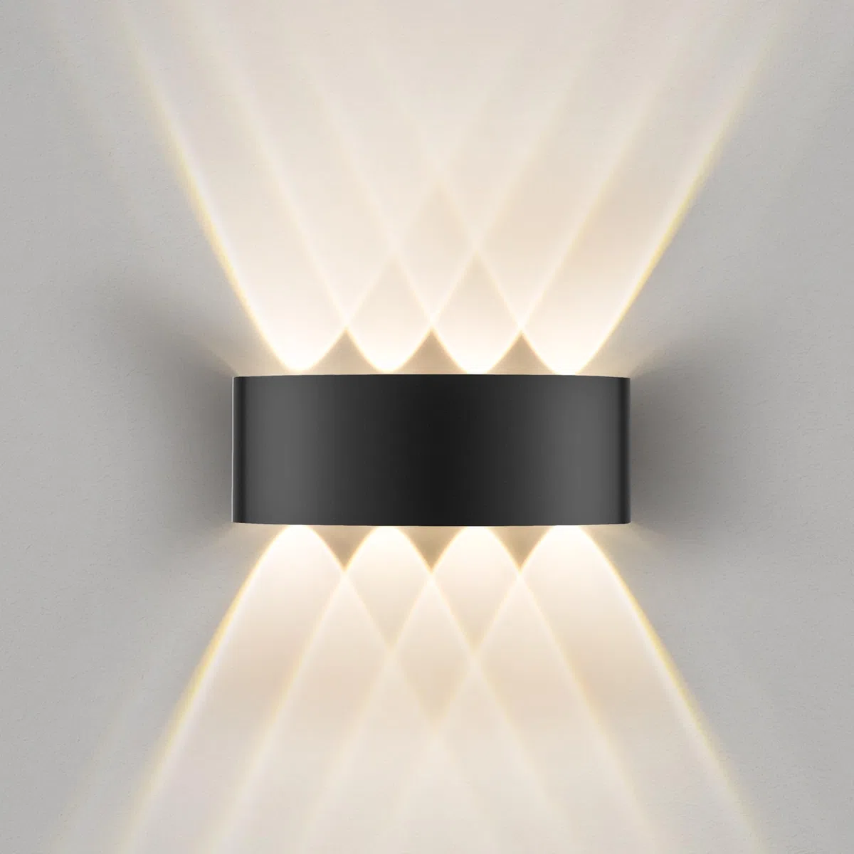 Oraymin Lampada da parete a LED per interni ed esterni, 8 W, IP65, con 8 sorgenti luminose, 3000 K, luce bianca calda, lampada a LED in alluminio, per soggiorno, camera da letto, corridoio, balcone