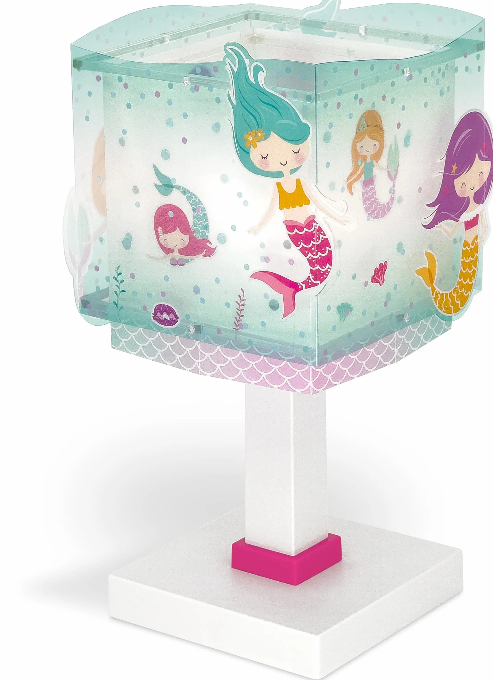 Dalber Lampada da tavolo o comodino per bambini Mermaids Sirene
