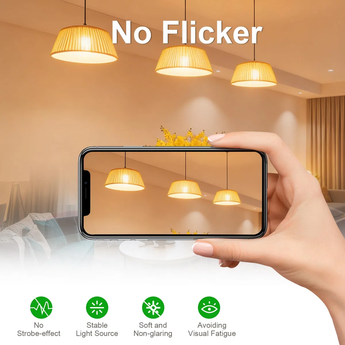 Lampadine LED E27, Classe Energetica B, E27 LED Luce Calda 3000K, 4,3W 806LM A60, Equivalente a 60W, Angolo di Illuminazione 360°, Non Dimmerabile, Basso Calore & Lunga Durata, 6 Pezzi