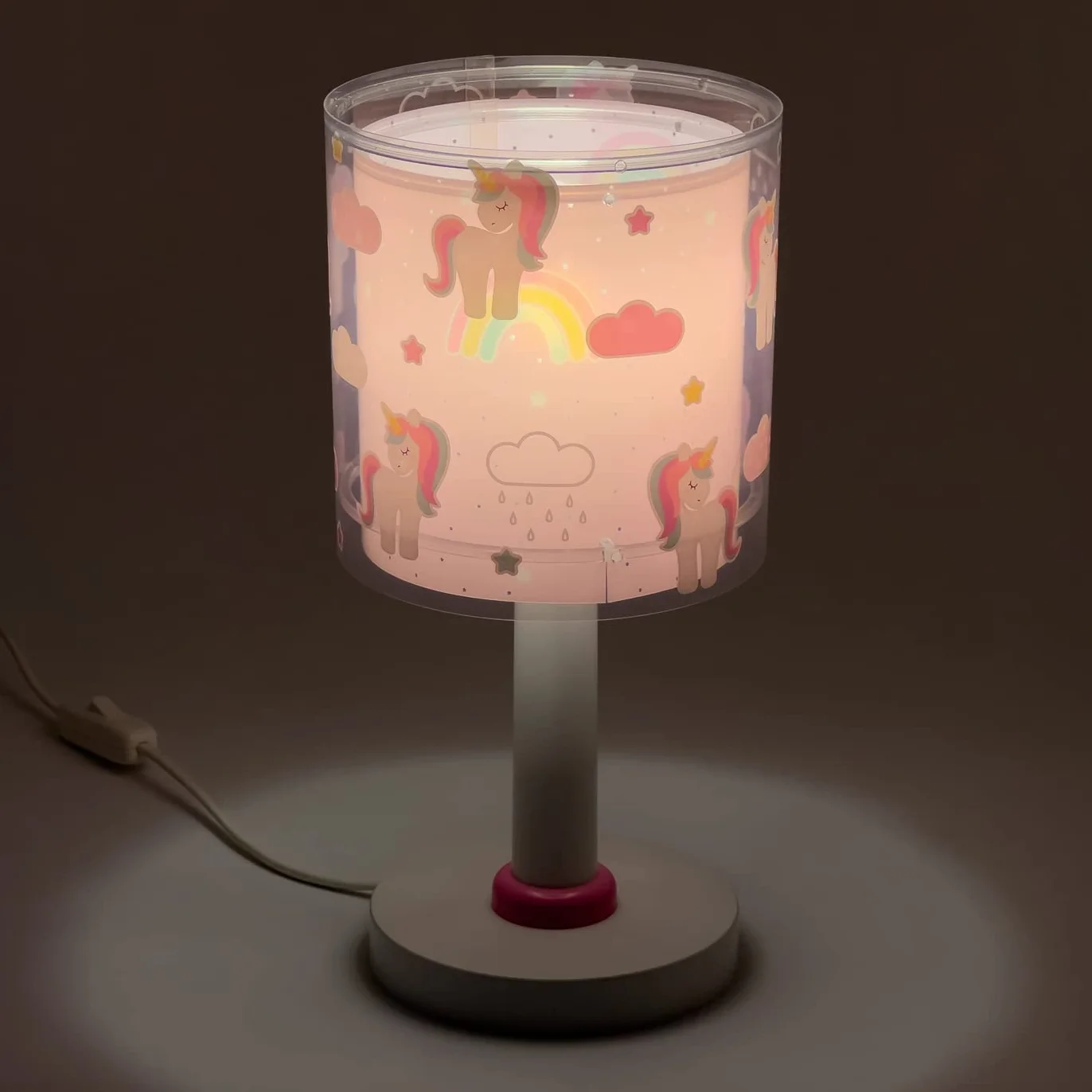 Dalber Lampada da tavolo o comodino per bambini Unicorns unicorni Animali