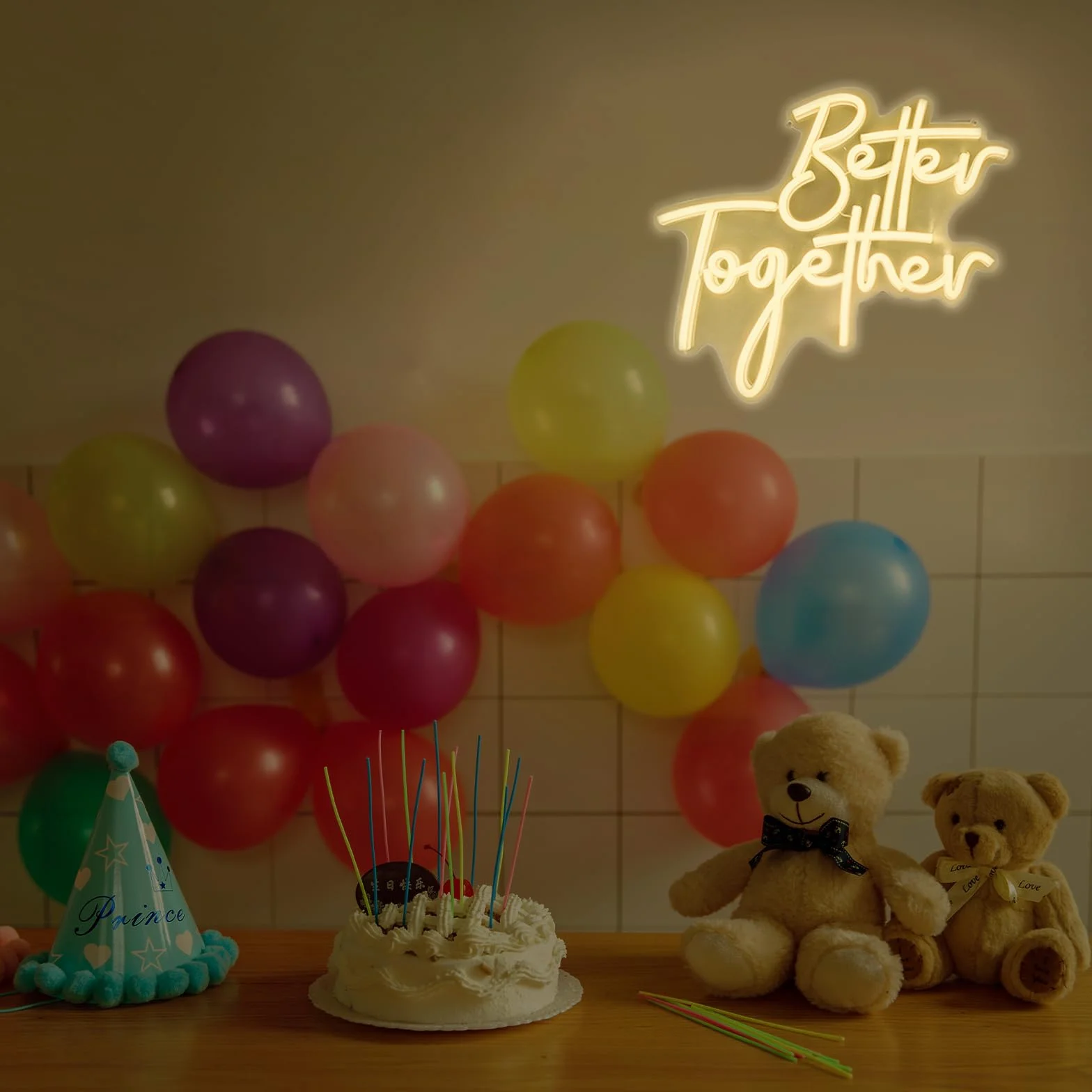 LED Neon Sign Night Light per Wall Party Decor Camera da letto Room Bar Wedding Home Birthday Art Decoration Natale con modulatore di luce a catena USB 5v